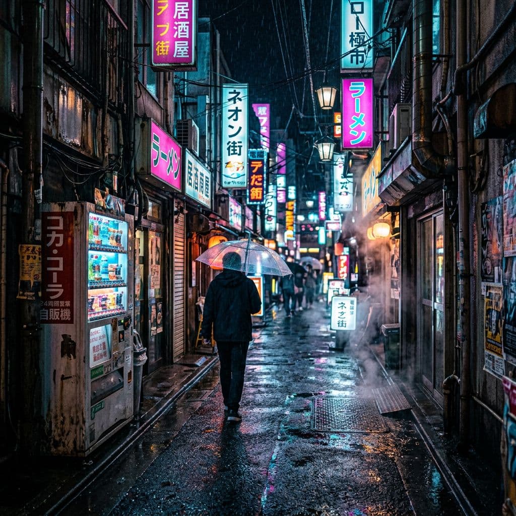 Neon Tokyo alley